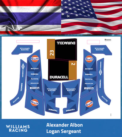 Williams Racing F1 2024 stickers / decals